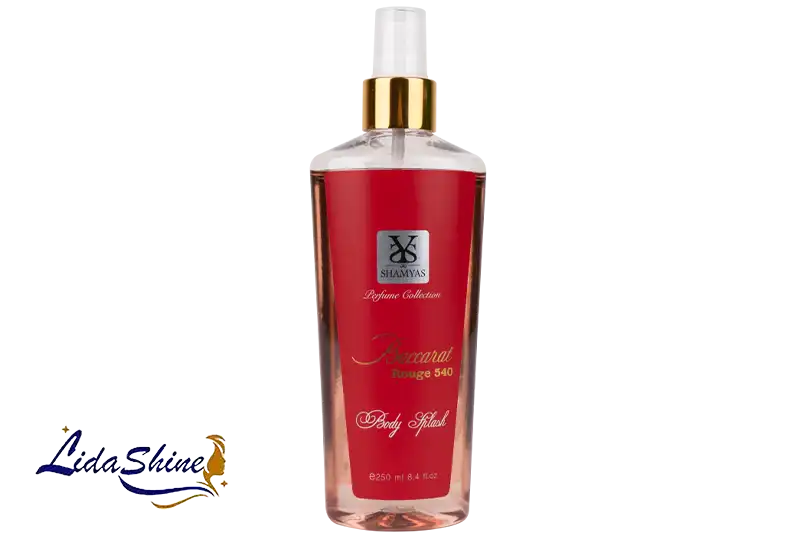 بادی اسپلش زنانه شمیاس مدل باکارات رژ حجم 250 میلی لیتر