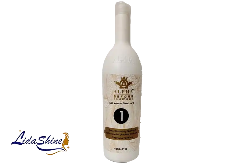 شامپو قبل از کراتین شماره 1 آلفا حجم 1000 میلی لیتر
