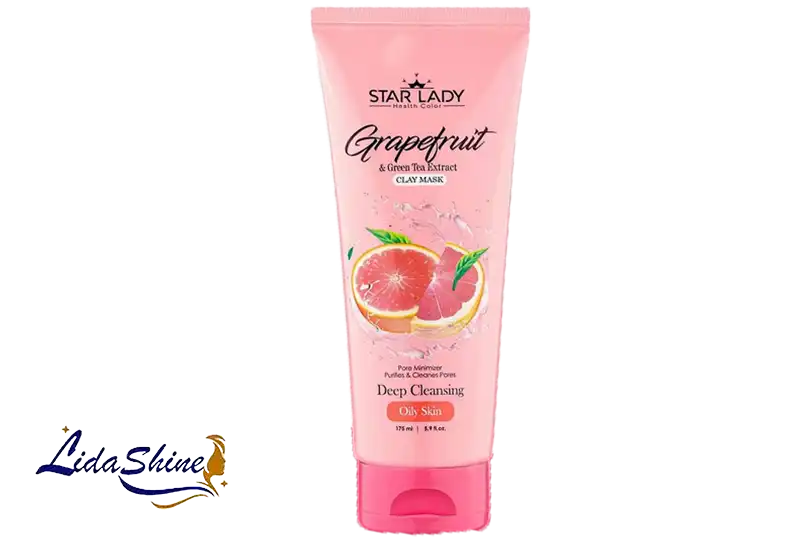 ماسک صورت استار لیدی با گریپ فروت و چای سبز 175 میلی لیتر