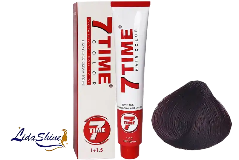 رنگ مو سون تایم رنگ قهوه ای شرابی مدل V.4 حجم 100 میلی لیتر
